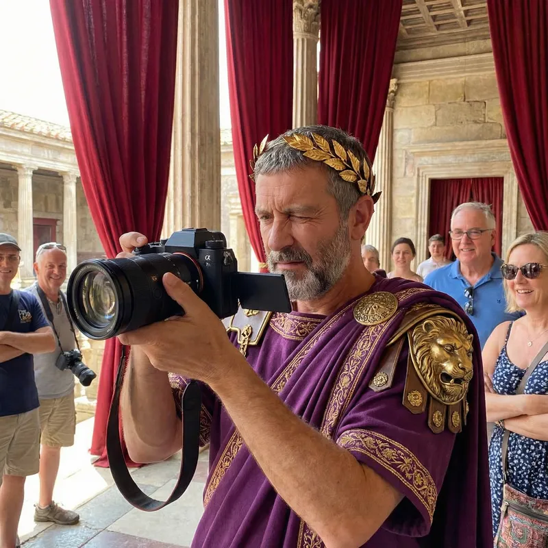 Roman Emperor Meets Modern Technology