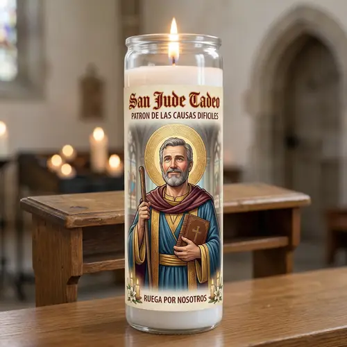 Holy Candle Saint Image - Inspirational Art