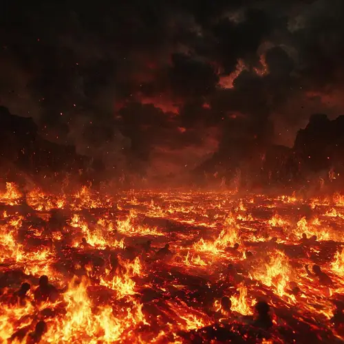 People Screaming in the Lake of Fire