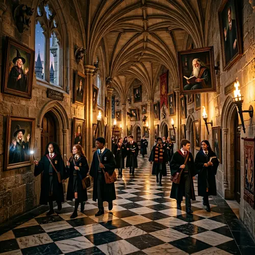 Magical Corridor | Enchanting Wizarding School-inspired Background