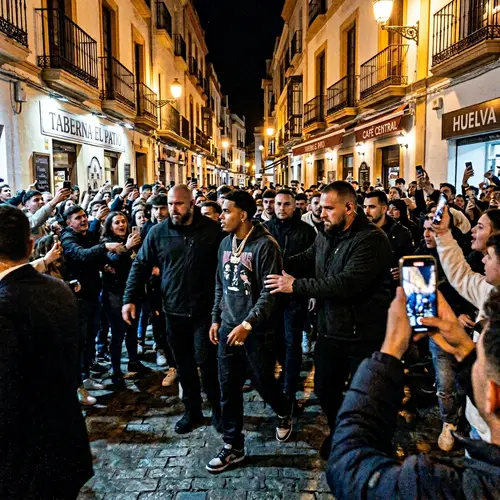 Myke Towers Caught on the Streets of Huelva