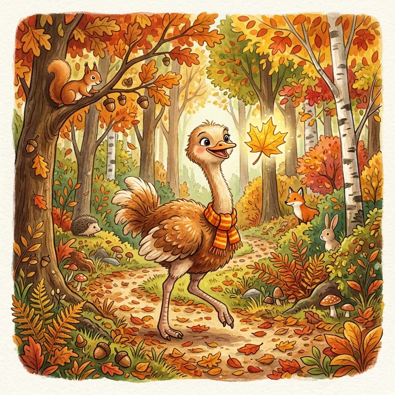 Autumn the Ostrich: A Children's Book Illustration Autumn the Ostrich: A Children's Book Illustration