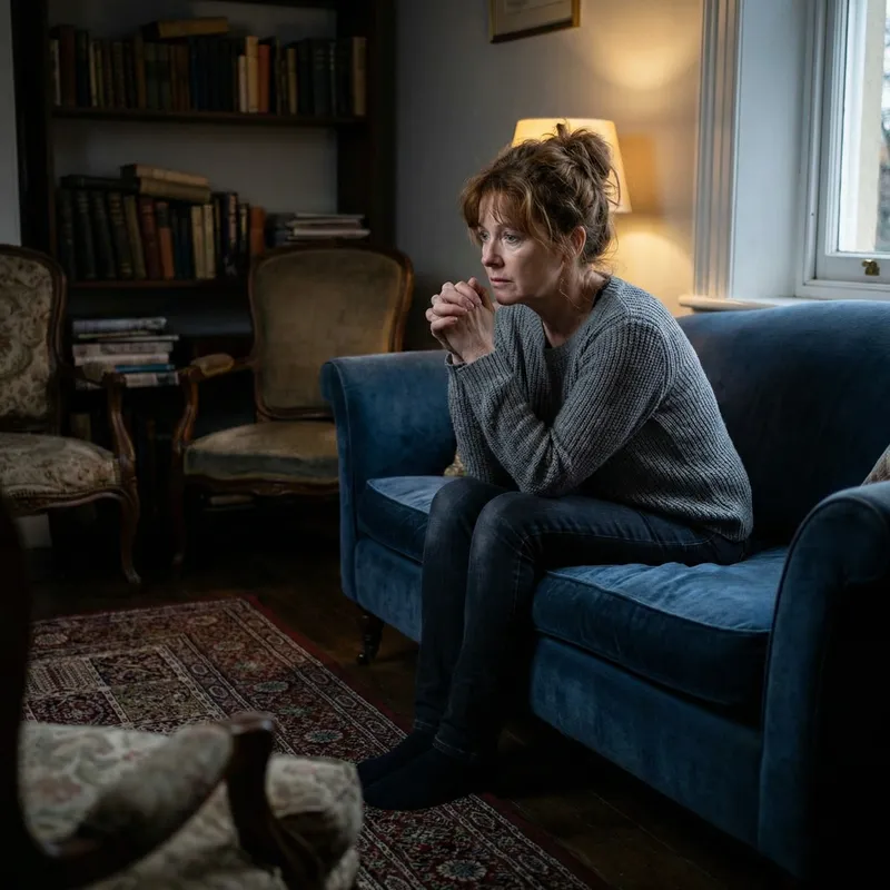 Lonely Woman Waiting: A Captivating Scene