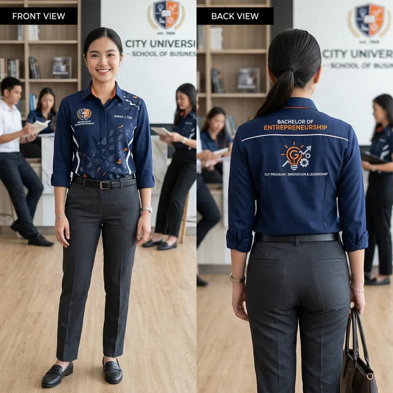 Stylish OJT Uniform for Entrepreneurship Students Stylish OJT Uniform for Entrepreneurship Students