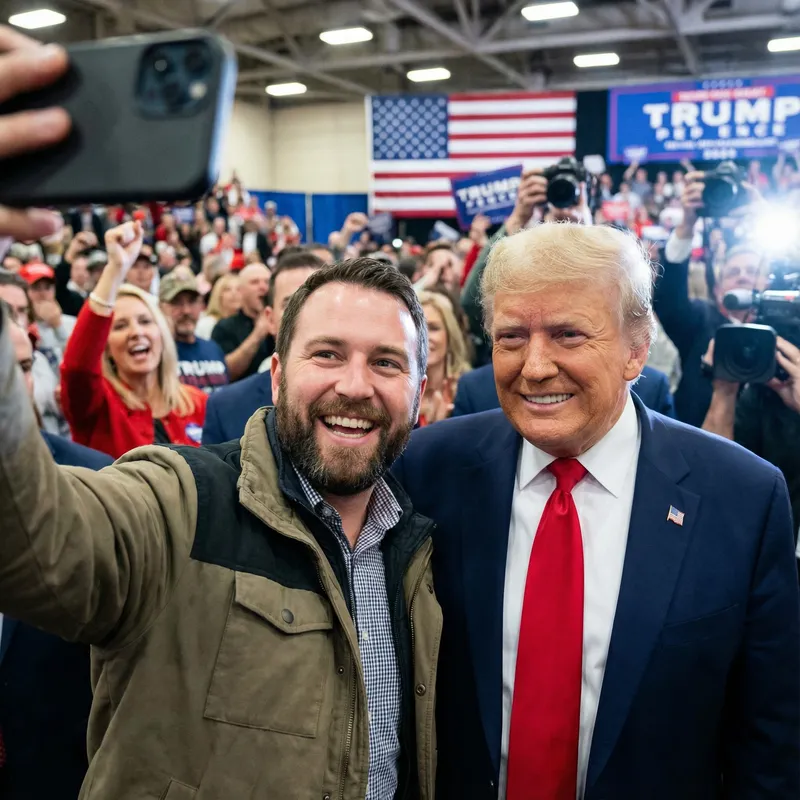 Photo with President Trump at a Random Event