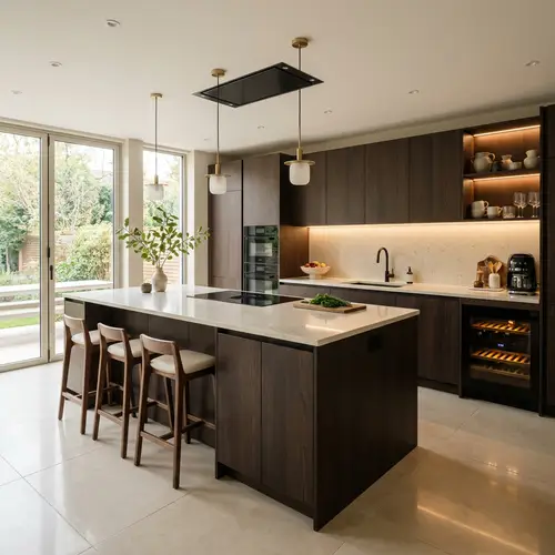 Elegant Modern Kitchen with Island Design
