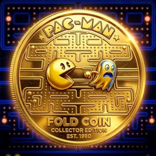 Pac-Man Coin Art: Shiny Ghost Chase Illustration