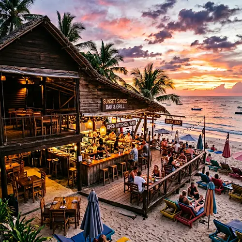 Tropical Beachside Bar and Restaurant