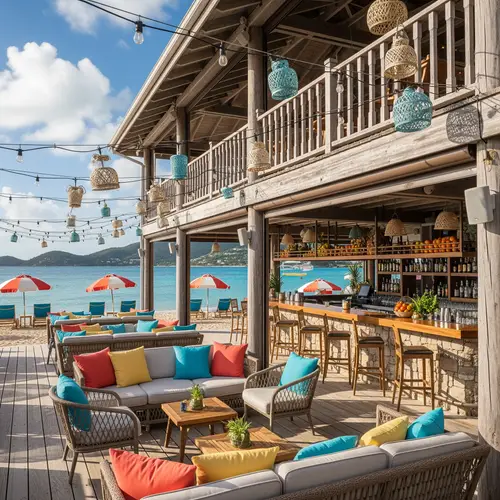 Stunning Beach Restaurant & Bar at Orient Beach