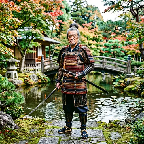 Legendary Samurai Master in Traditional Armor
