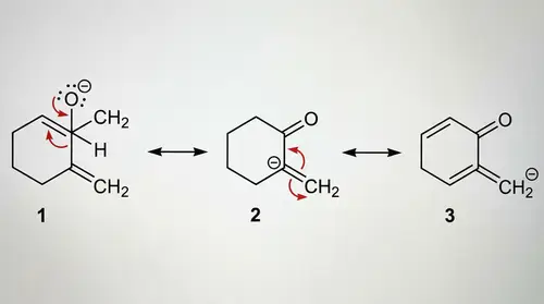 Resonance Structures of Enolate Anion - 1,2-Dimethylenecyclohexane