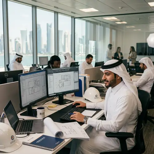 Young Qatari Man at Work