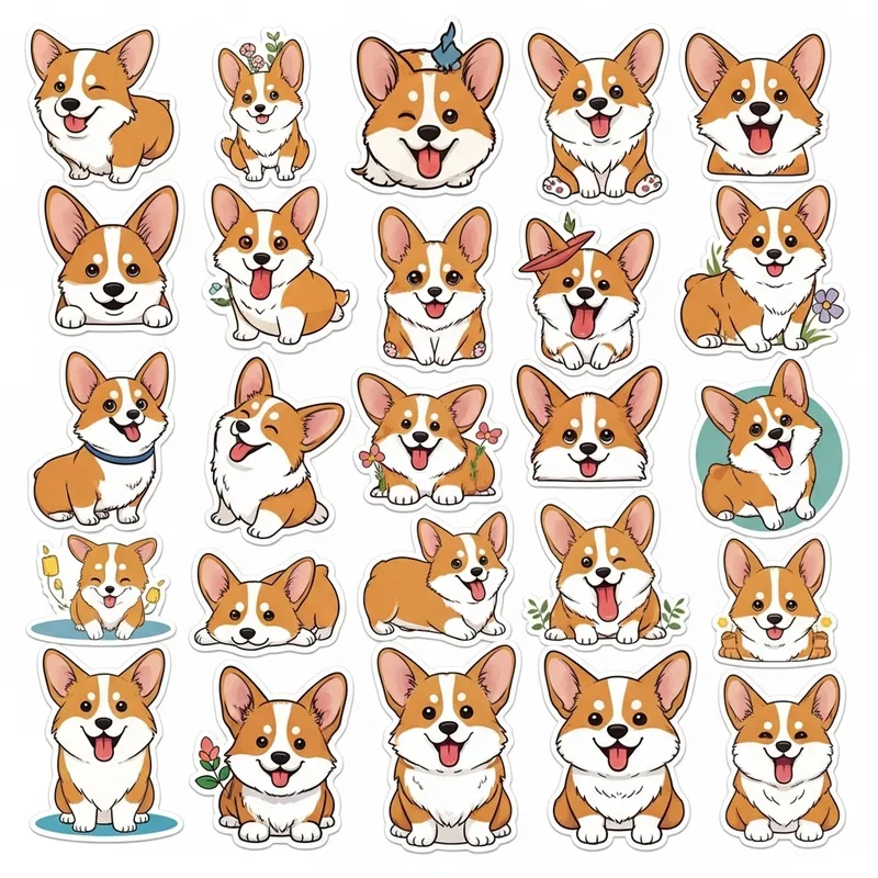 Corgi Dog Sticker Pack - Fun and Cute Designs