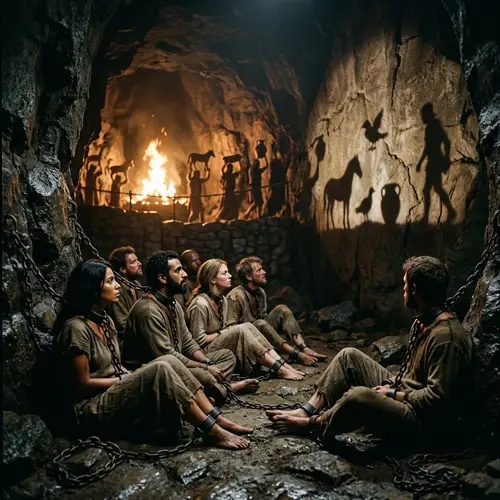 Plato's Allegory of the Cave Depicted in 10:16 Photograph