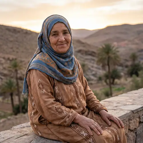 Beautiful Moroccan Muslim Woman in Traditional Kaftan