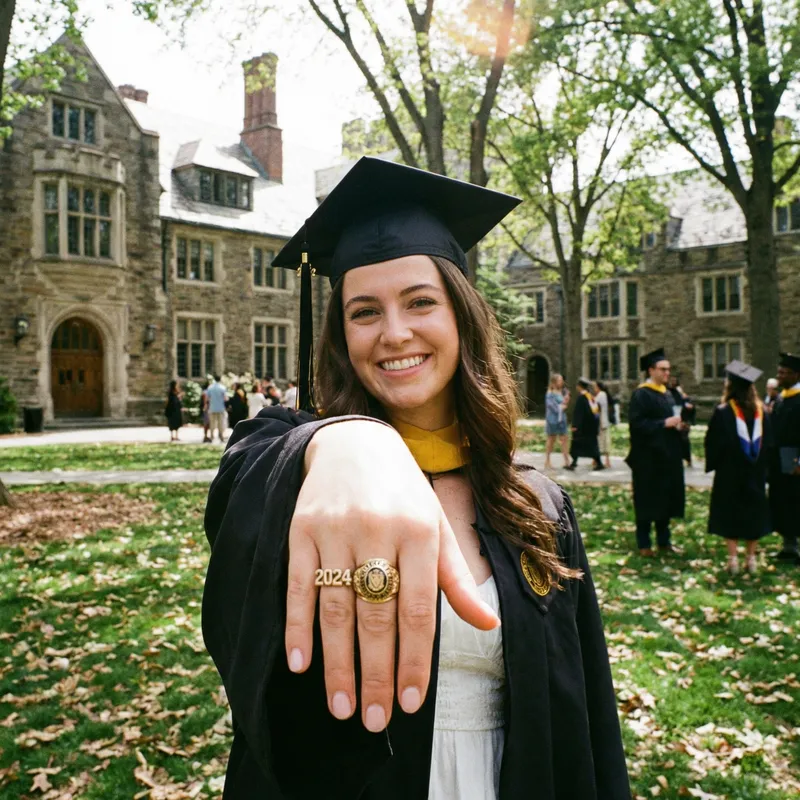 Graduation Photo with Class Ring - Cherish Your Moment