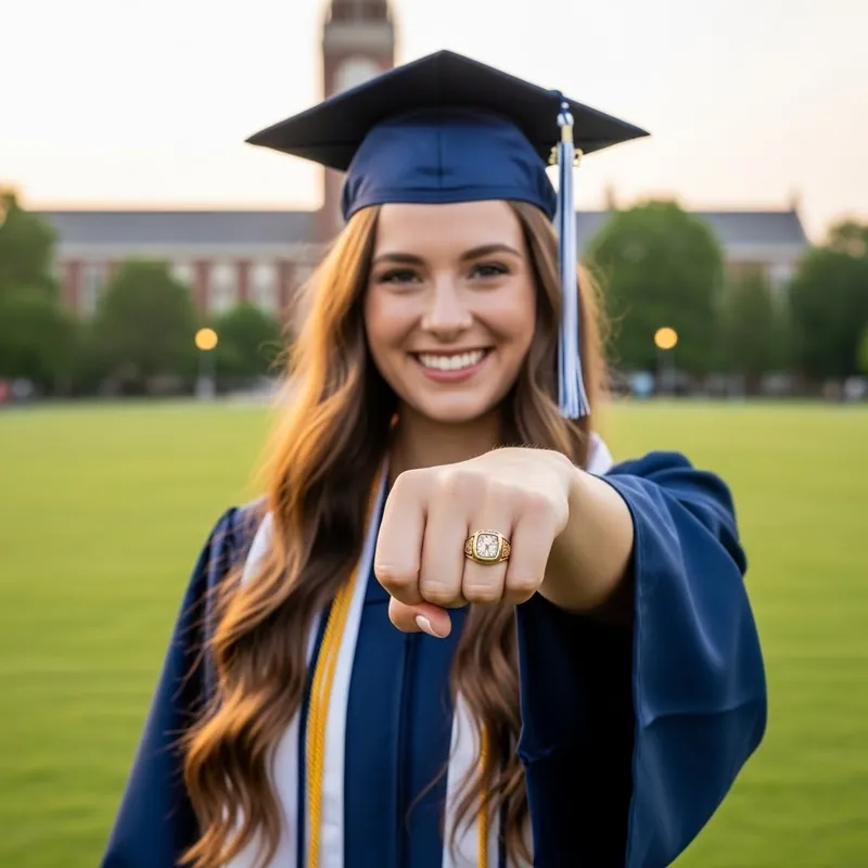 Graduation Photo with Class Ring - Cherish Your Moment