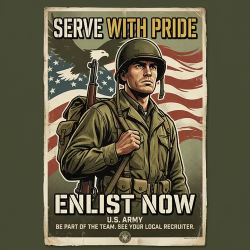 Army Military Propaganda Poster Art