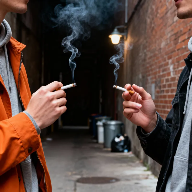 Smoking Moments: Capturing Two Smokers Smoking Moments: Capturing Two Smokers