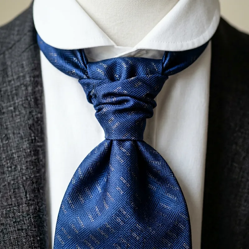 Elegant Cravat Tie - Regal Blue Accessory for Men