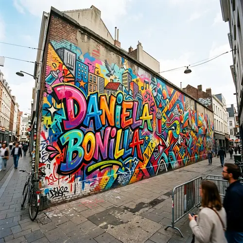 Vibrant Street Mural by Daniela Bonilla