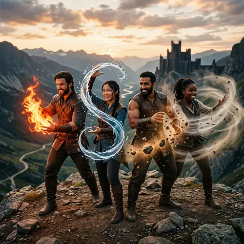 Epic Adventure with Elemental Powers - Action, Friendship, Love