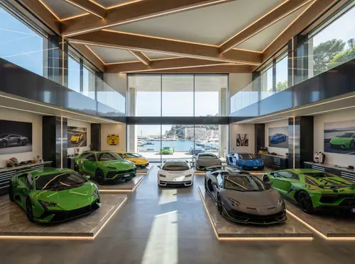 Luxury Lamborghini Garage Design in Monaco