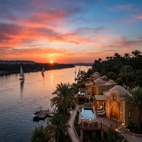 Luxury Nile Sunset View - Nubian Culture Inspired Retreat
