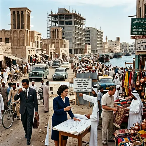 Dubai Business District in the 1960s and 1970s - Urban Development Snapshot