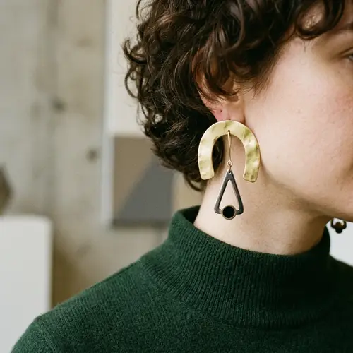 80s Postminimalism Inspired Earrings | Geometric Shape Design