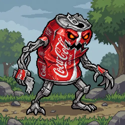Creepy Sprite: Coke Can Monster for 2D Game