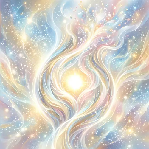 Abstract Pregnancy Art: Symbolizing Birth & Purity