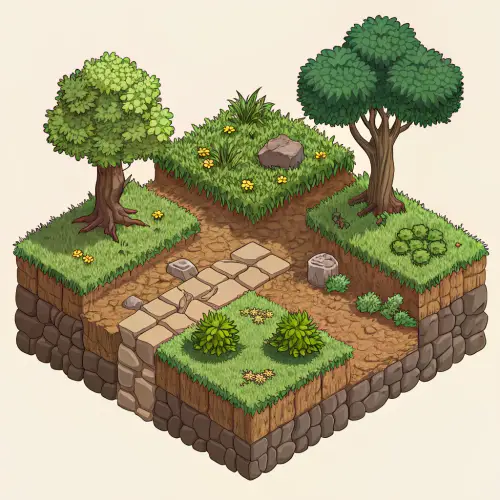 Create Pixel 2D Tile Map with Diverse Textures