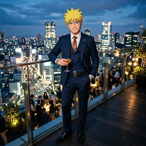 Naruto Uzumaki Styled Character in Suit