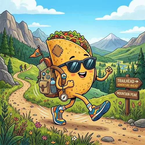 Let's Go Taco! Cheerful Taco Character Art