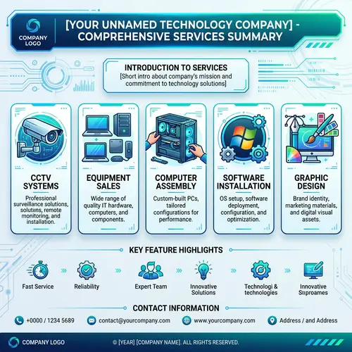 Dynamic Template for Technology Company - Services, Contact, Footer