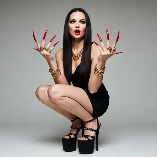 Gothic Luxury Fashion: Model in High Drama Style