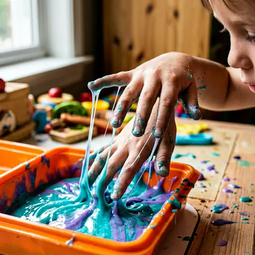 Vibrant Sticky Slime Play | Delightful Sensory Experience