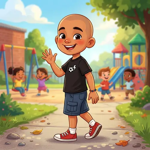 Hispanic Boy Cartoon Character Illustration
