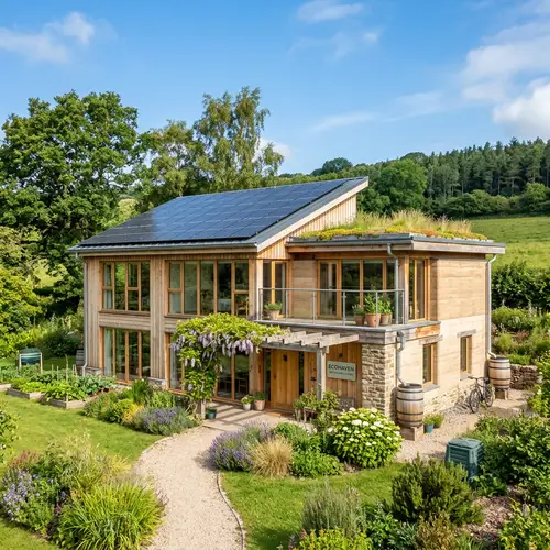 Sustainable Two-Floor Eco-Friendly Building