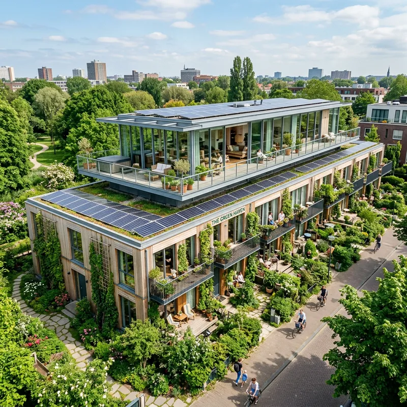 Sustainable Apartment Building with Penthouses