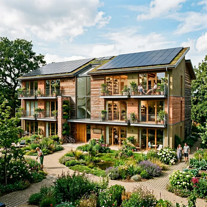 Sustainable 2-Floor Apartment Building for Eco-Living