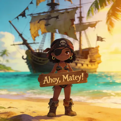 Cute Pirate Aesthetic Beach Vibes for Kids