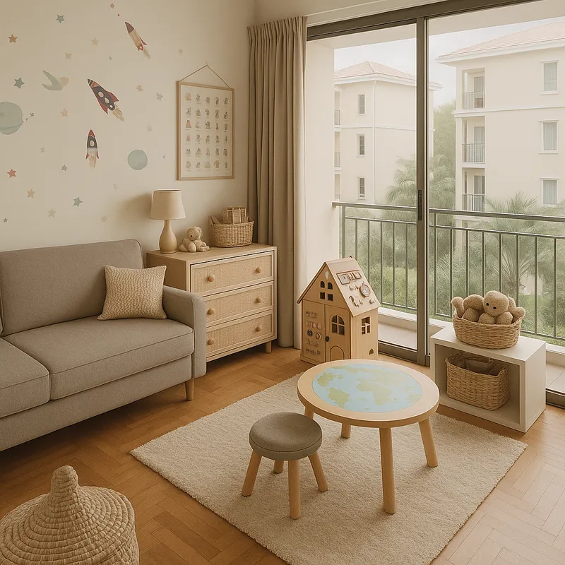 Cozy Kids Room/Office with Easy Toy Access