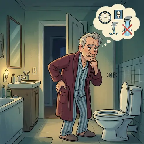 Cartoon Character: Urination Symptoms and Signs