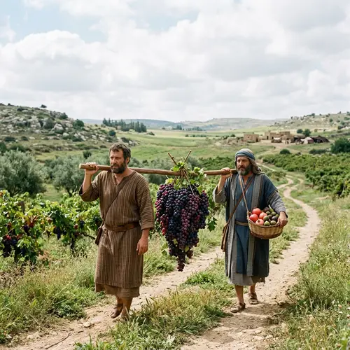 Vine Branches and Fruits from Eschol Valley