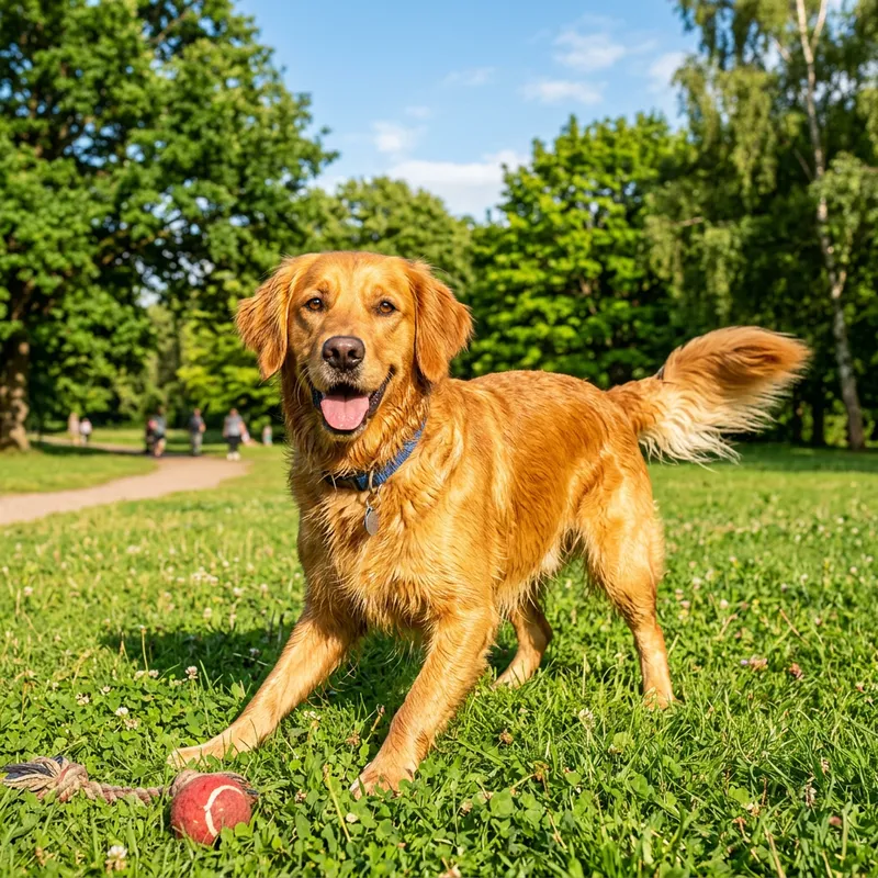 Adorable Dog in Lush Green Park