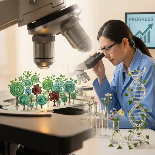 Abstract Cancer Detection Scene | Progressive Fight Against Cancer