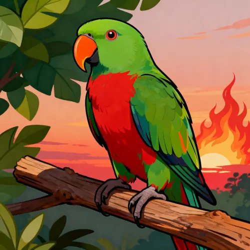 Vibrant Parrot Illustration - Colorful Art