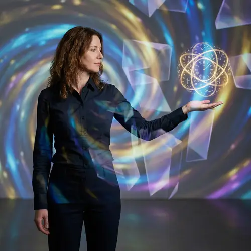 Surreal Abstract Person Art | Distorted Proportions & Swirling Colors